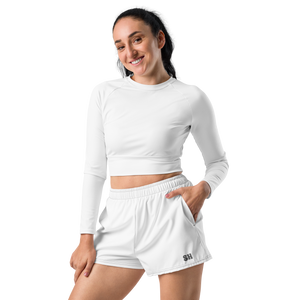 Womens Athletic Shorts - Seashell White