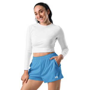Pantalones cortos deportivos para mujer - Azul océano