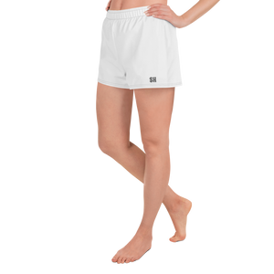 Womens Athletic Shorts - Seashell White