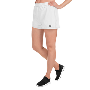 Womens Athletic Shorts - Seashell White