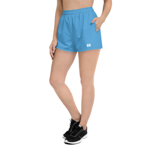 Pantalones cortos deportivos para mujer - Azul océano