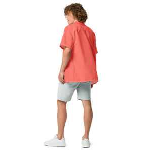 Mens button shirt - Coral Red