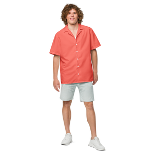 Mens button shirt - Coral Red