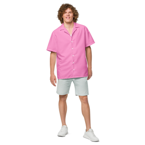 Herrenhemd mit Knöpfen – Tropisches Pink