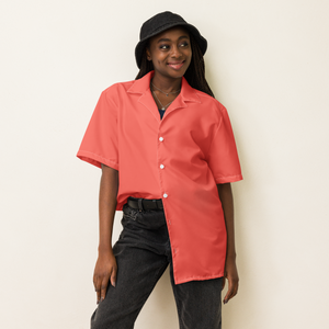 Camisa de botones para mujer - Rojo coral
