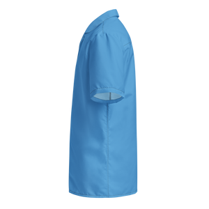 Herrenhemd mit Knöpfen - Ozeanblau