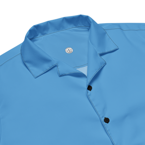 Herrenhemd mit Knöpfen - Ozeanblau