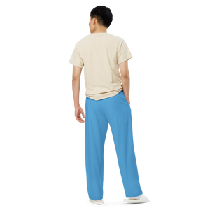 Pantalones anchos para hombre - Azul océano