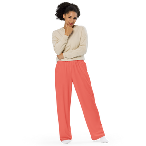 Womens wide-leg pants - Coral Red