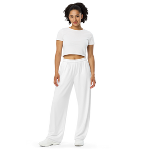 Womens wide-leg pants - Seashell White