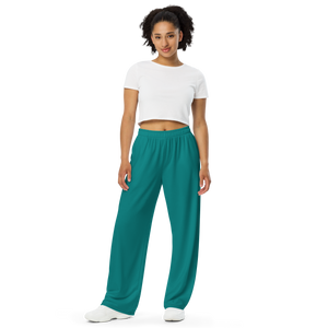 Pantalones anchos para mujer - Seaside Teal