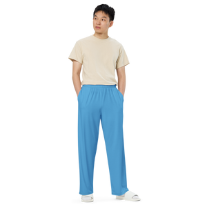 Pantalones anchos para hombre - Azul océano