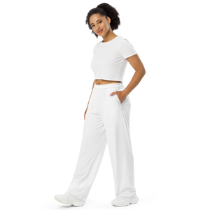 Womens wide-leg pants - Seashell White