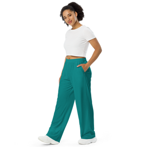 Pantalones anchos para mujer - Seaside Teal