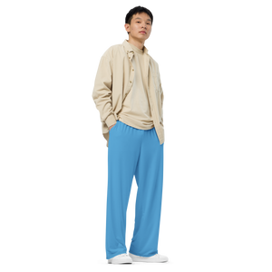 Pantalones anchos para hombre - Azul océano