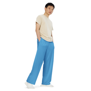 Pantalones anchos para hombre - Azul océano