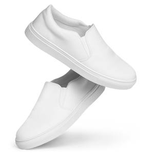 Zapatos de lona sin cordones para hombre - Seashell White