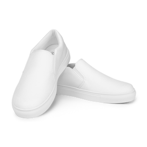 Zapatos de lona sin cordones para hombre - Seashell White