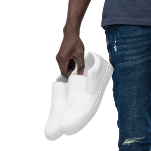Zapatos de lona sin cordones para hombre - Seashell White