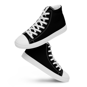 Hohe Segeltuchschuhe für Damen - Harbor Black