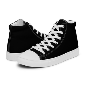 Hohe Segeltuchschuhe für Damen - Harbor Black