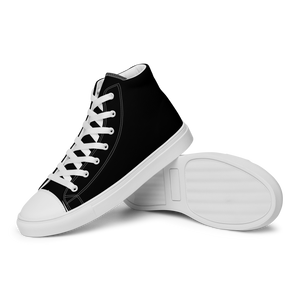 Hohe Segeltuchschuhe für Damen - Harbor Black