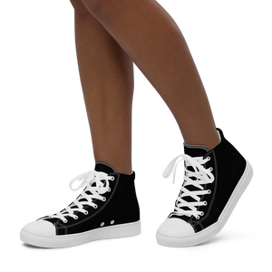 Hohe Segeltuchschuhe für Damen - Harbor Black