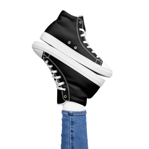 Hohe Segeltuchschuhe für Damen - Harbor Black
