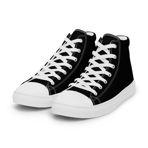 Hohe Segeltuchschuhe für Damen - Harbor Black