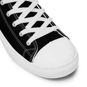 Hohe Segeltuchschuhe für Damen - Harbor Black