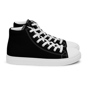 Hohe Segeltuchschuhe für Damen - Harbor Black