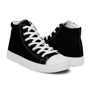 Hohe Segeltuchschuhe für Damen - Harbor Black