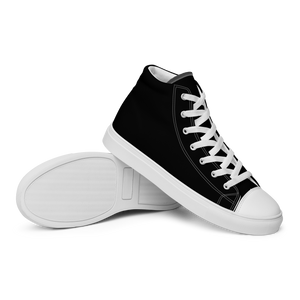 Hohe Segeltuchschuhe für Damen - Harbor Black