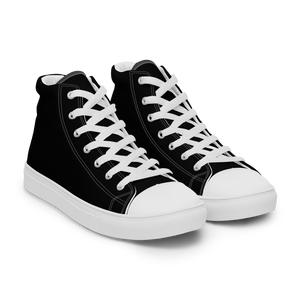 Hohe Segeltuchschuhe für Damen - Harbor Black
