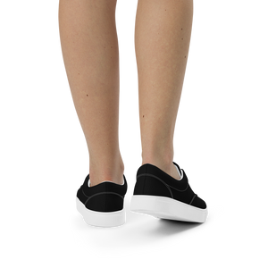 Women’s lace-up canvas shoes - Harbor Black