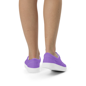 Women’s lace-up canvas shoes - Coastal Purple