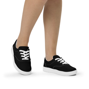 Women’s lace-up canvas shoes - Harbor Black