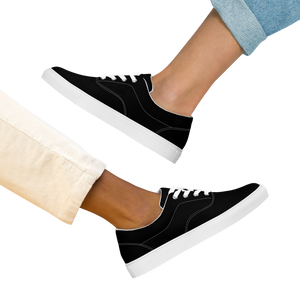 Women’s lace-up canvas shoes - Harbor Black