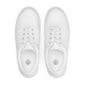 Damen-Schnürschuhe aus Segeltuch - Muschelweiß