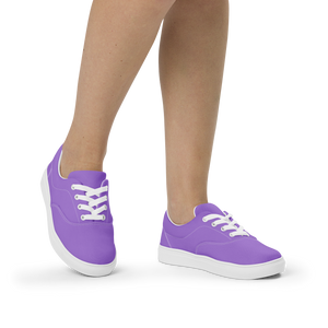 Women’s lace-up canvas shoes - Coastal Purple