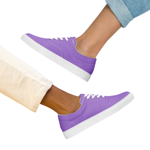 Women’s lace-up canvas shoes - Coastal Purple