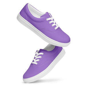 Women’s lace-up canvas shoes - Coastal Purple