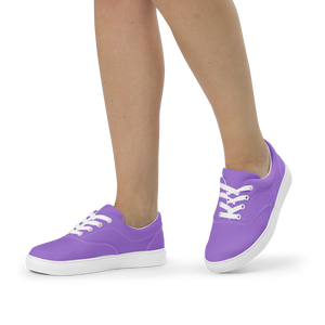 Women’s lace-up canvas shoes - Coastal Purple