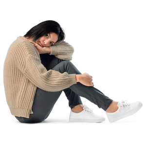 Damen-Schnürschuhe aus Segeltuch - Muschelweiß