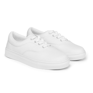 Damen-Schnürschuhe aus Segeltuch - Muschelweiß