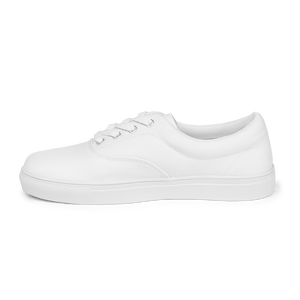 Damen-Schnürschuhe aus Segeltuch - Muschelweiß