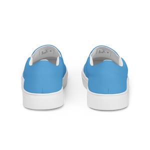 Slipper aus Segeltuch für Damen - Ozeanblau