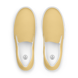 Damen Slipper aus Segeltuch - Sandgelb