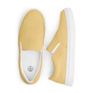 Damen Slipper aus Segeltuch - Sandgelb