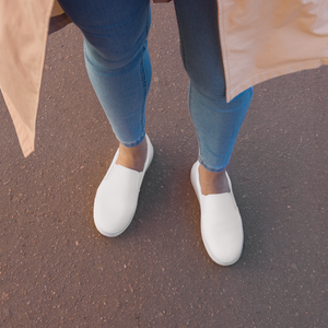 Women’s slip-on canvas shoes - Seashell White
